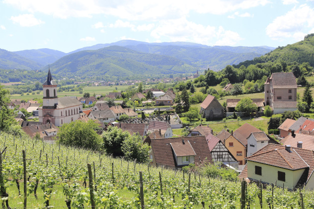 Französisches Dorf im Elsass