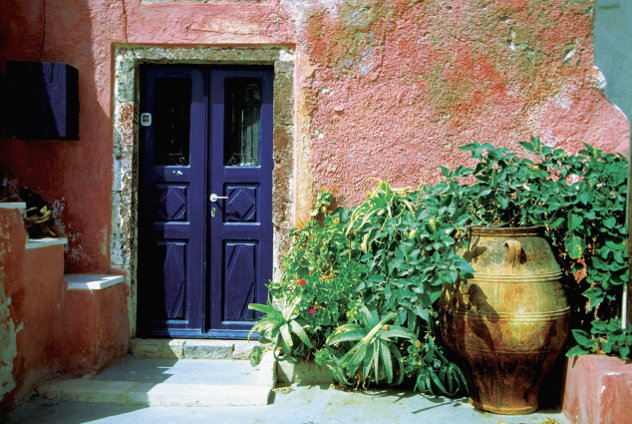 Topfpflanzen für ein Haus auf der griechischen Insel Santorini