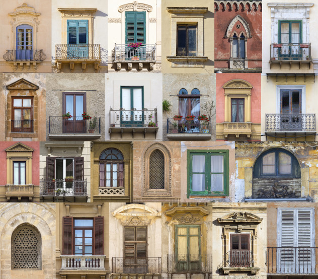 Alte Fenstern Sizilien