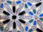 Architektur-Mosaik-mit-Blumen-Motiv-casablanca-Marokko